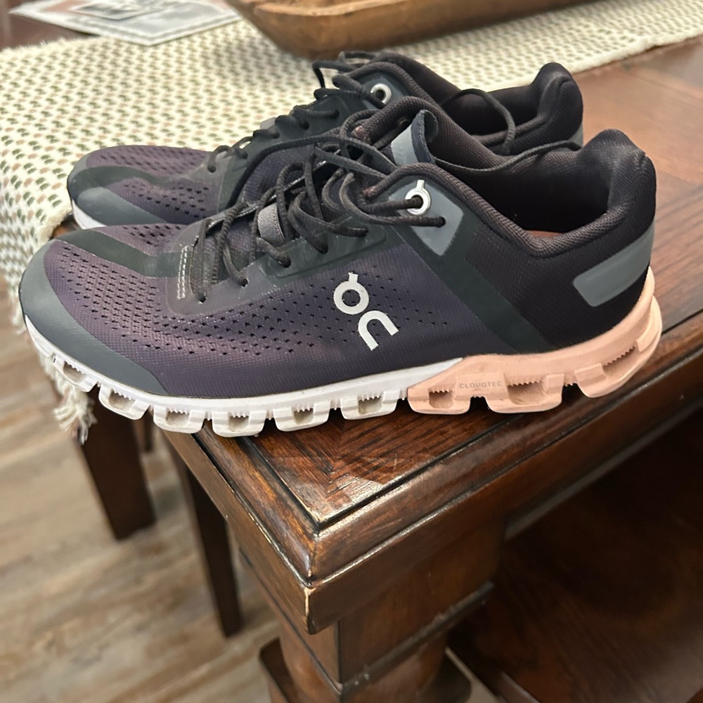 On Running Women's Charcoal and Blush Sneakers